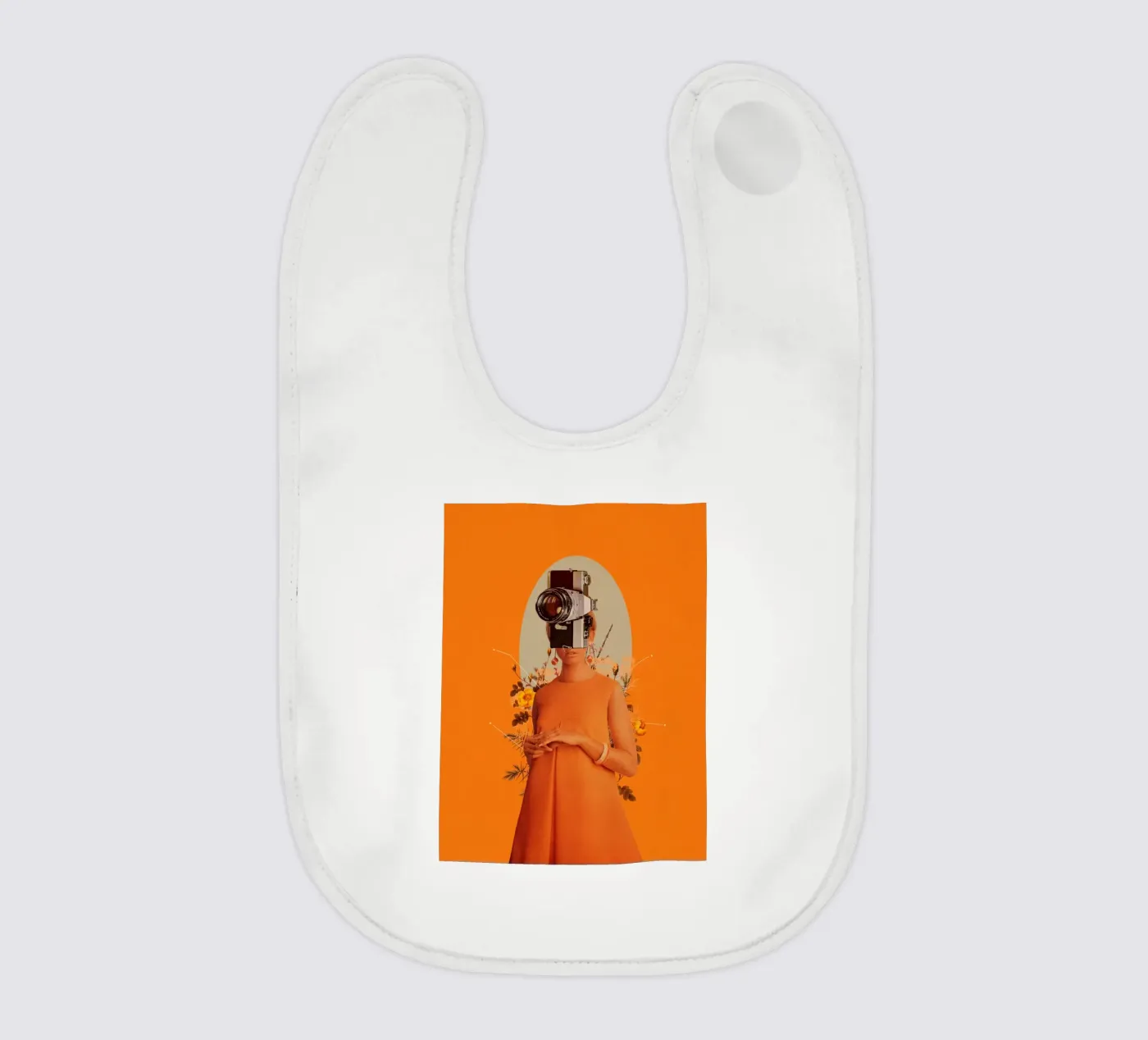 Camerahead baby bib by Frank Moth