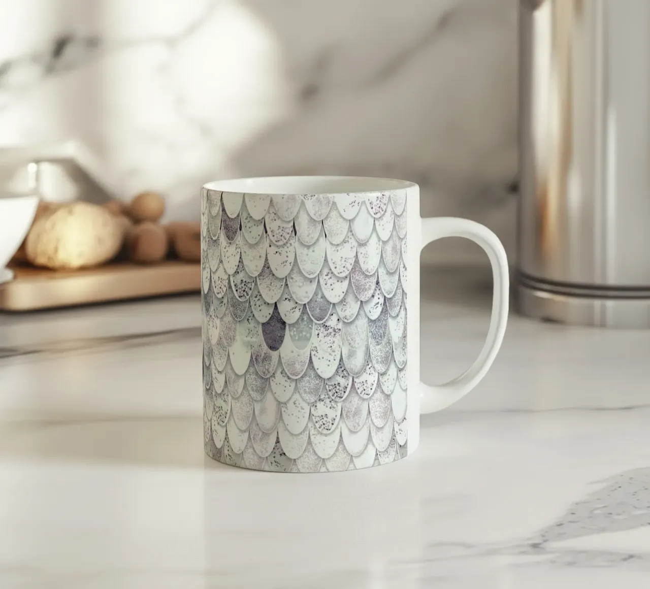 Magic Mermaid White tazza in ceramica da Monika Strigel