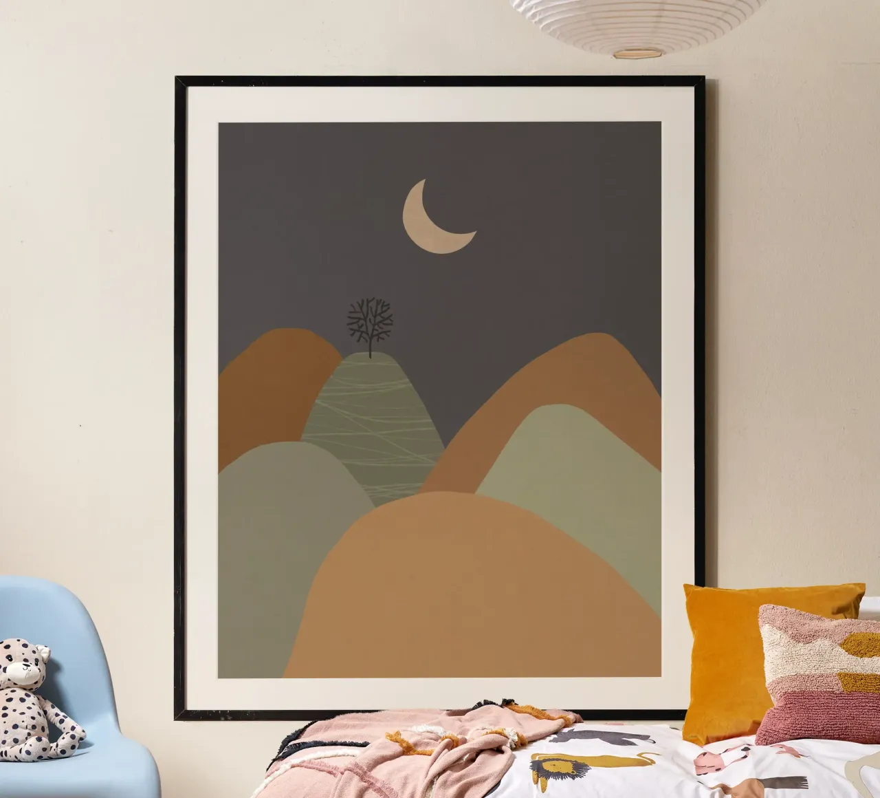 Montagne #3 poster con telaio in legno da Alisa Galitsyna