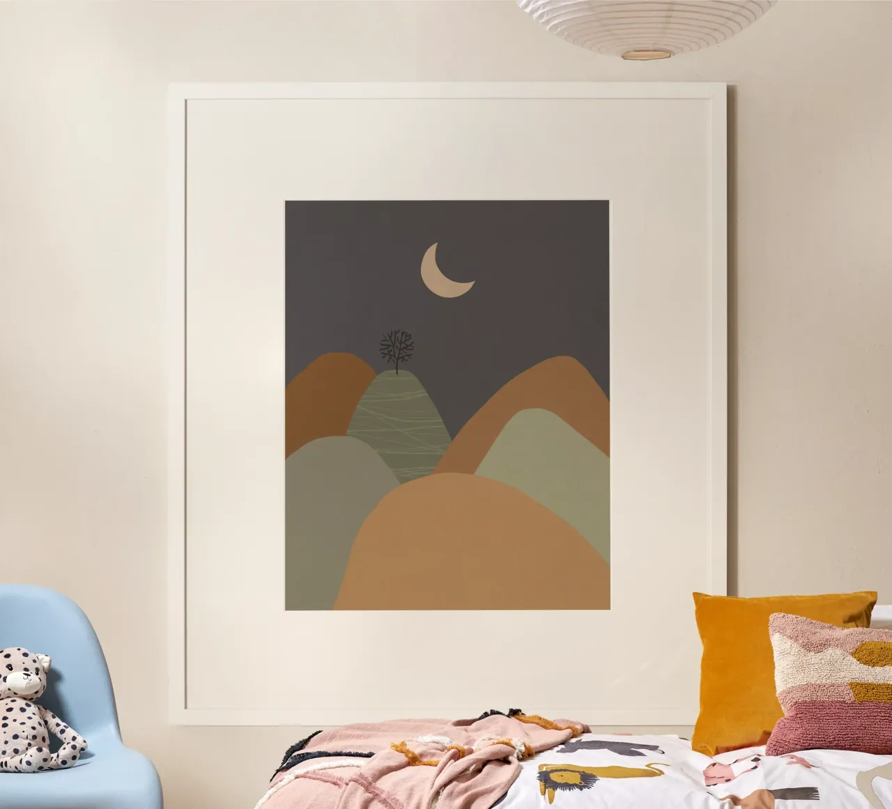 Montagne #3 poster con telaio in legno da Alisa Galitsyna
