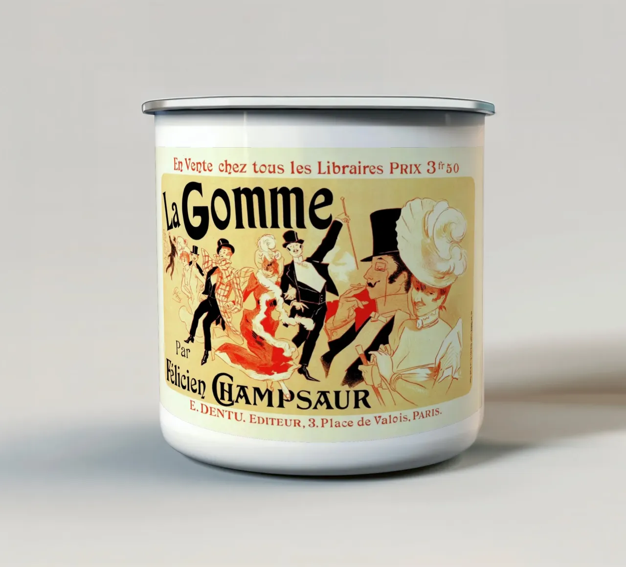 Poster for la Gomme -Jules Chéret tazza in smalto da Artokoloro Quint Lox Ltd