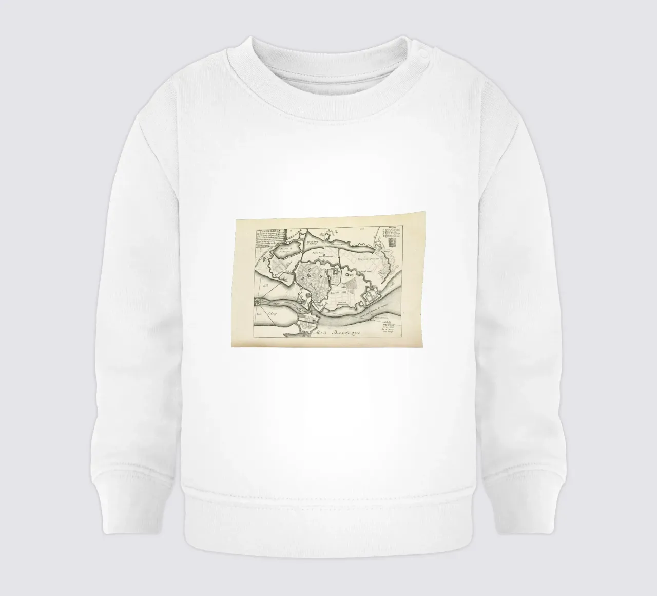 Copenhagen, Denmark, 1726 felpa neonato da Artokoloro Quint Lox Ltd
