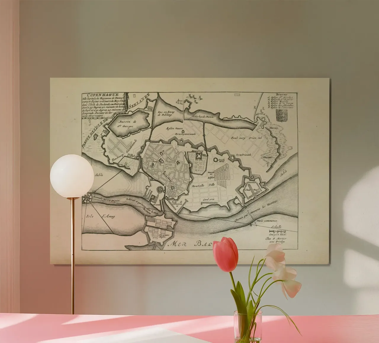 Copenhagen, Denmark, 1726 poster da Artokoloro Quint Lox Ltd