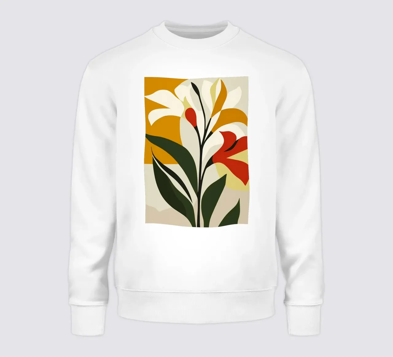 Art floral abstrait et minimal sweat de diedrich
