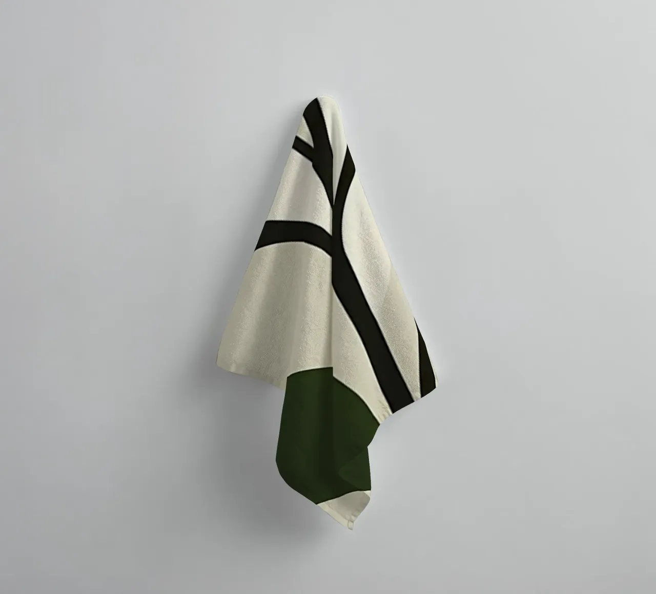 Abstracte Minimal Bloemsierkunst badhanddoek van diedrich