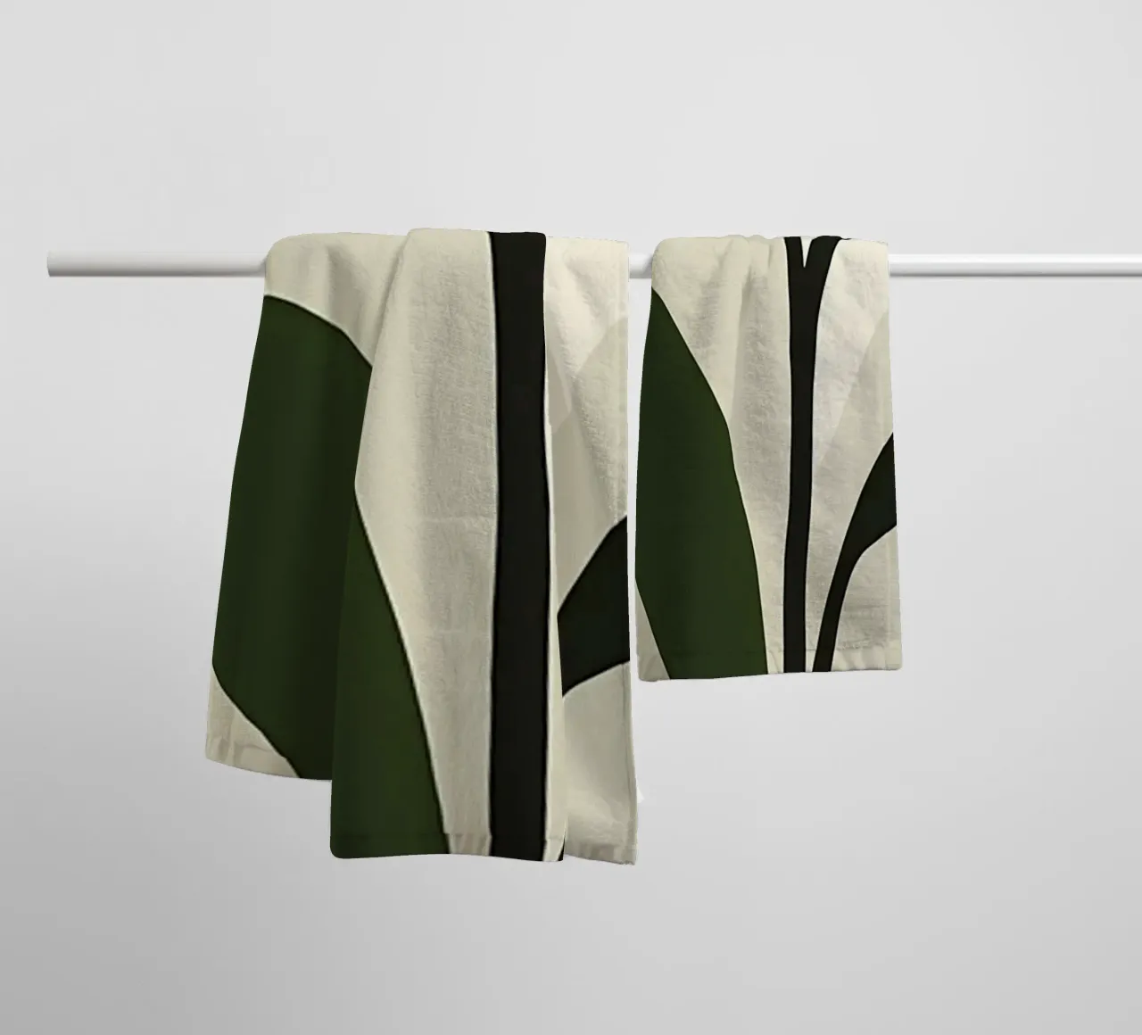 Abstracte Minimal Bloemsierkunst badhanddoek van diedrich