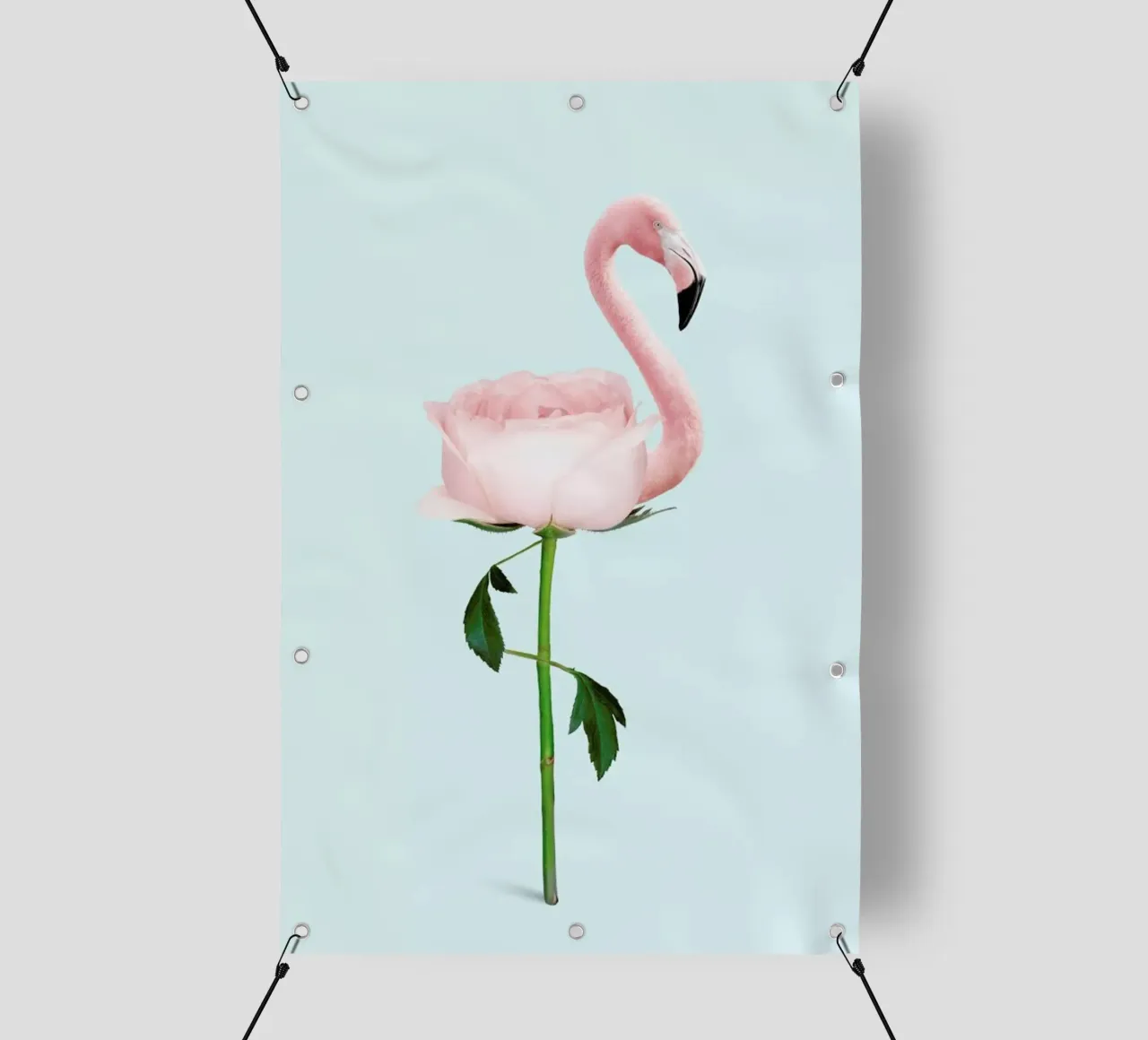 Flamingo Flower telo in pvc da Jonas Loose