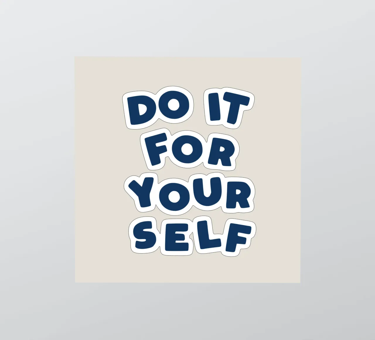 Do It For Yourself Modern Minimalist Empowering Typography sticker by THE MOTIVATED TYPE
