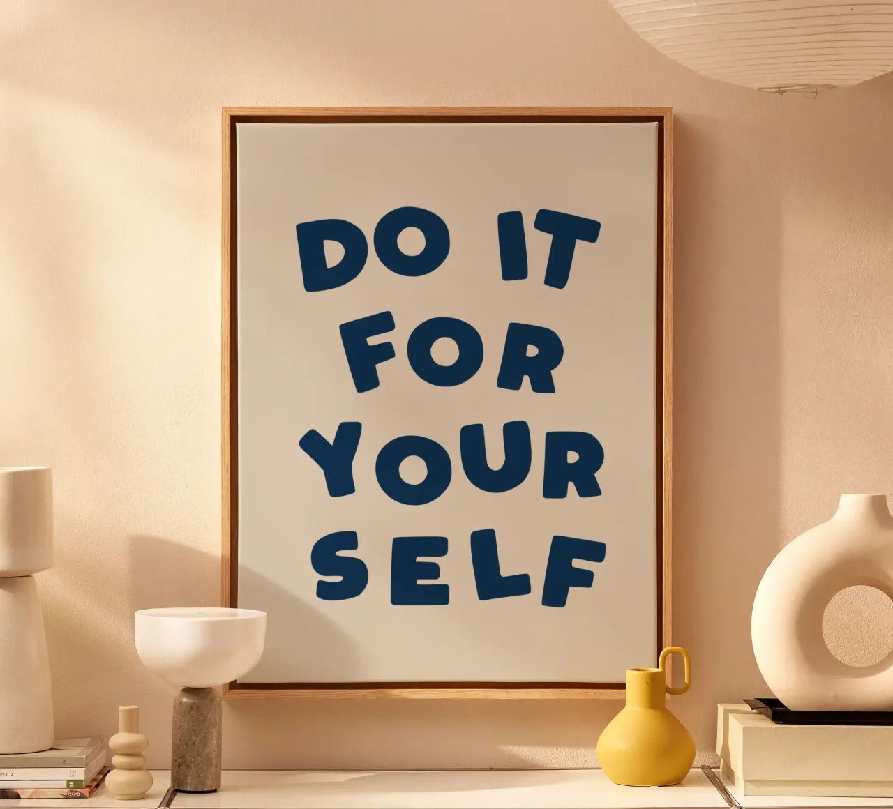 Do It For Yourself Modern Minimalist Empowering Typography canvas by THE MOTIVATED TYPE