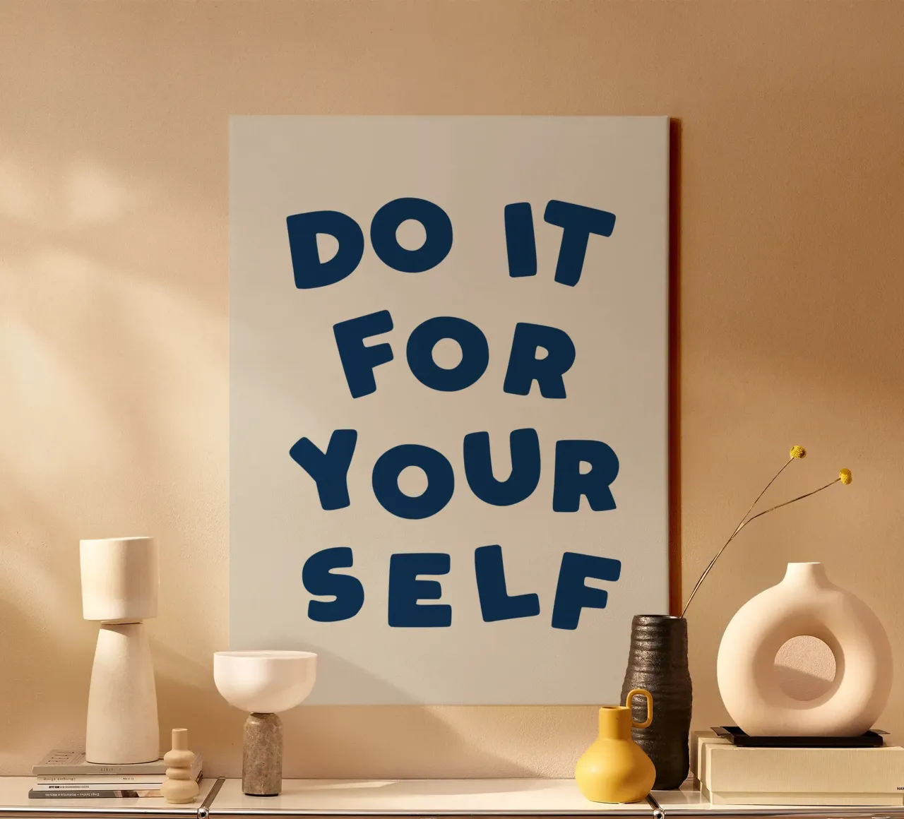Do It For Yourself Modern Minimalist Empowering Typography canvas by THE MOTIVATED TYPE