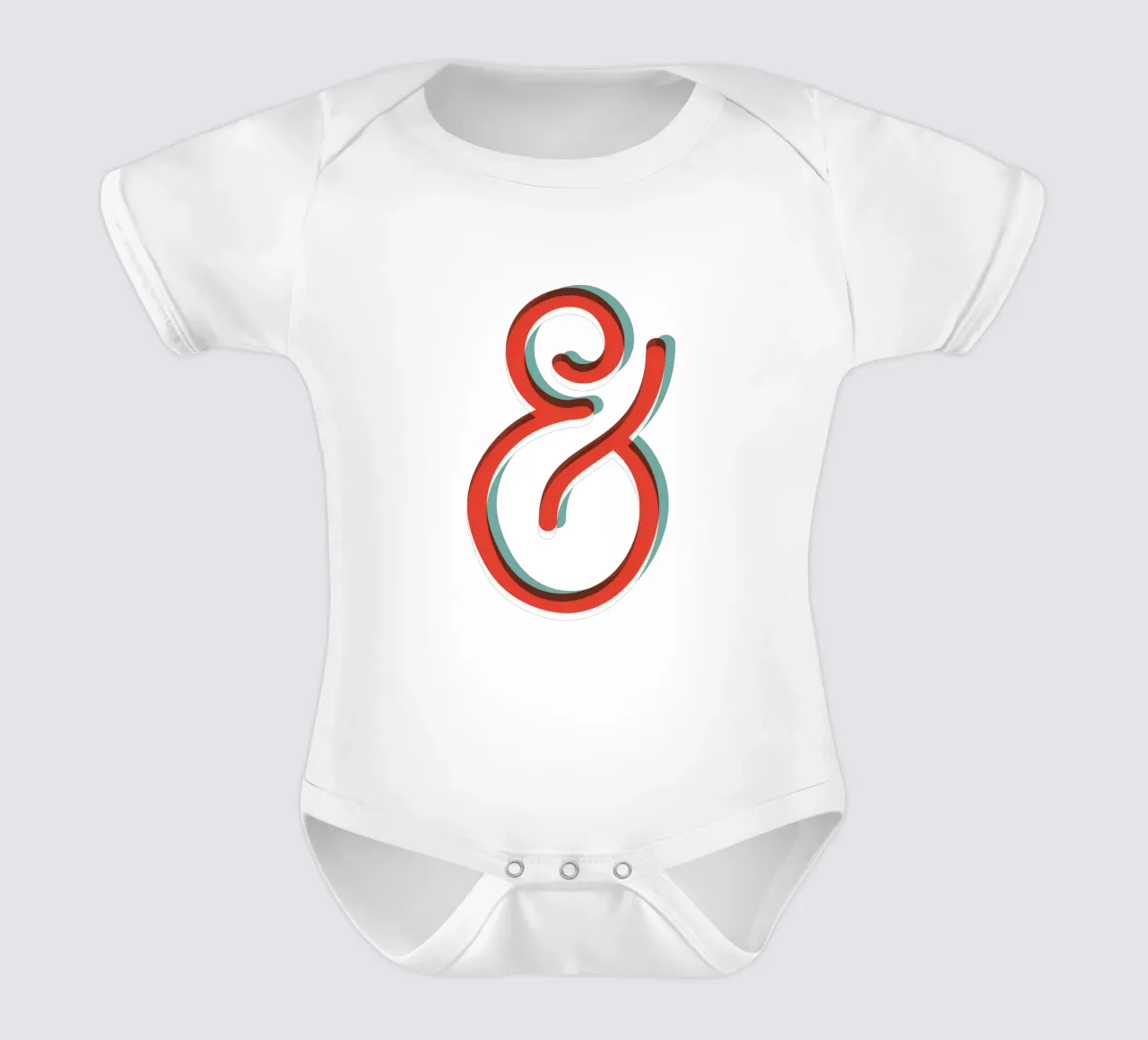 Ampersand Typography Design body neonato maniche corte da THE MOTIVATED TYPE