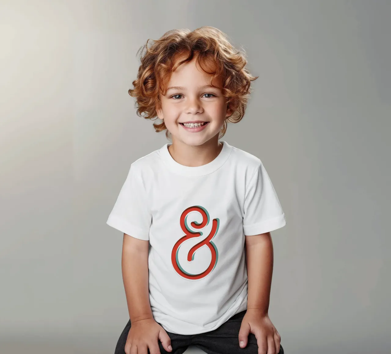 Ampersand Typographie Design t-shirt enfant de THE MOTIVATED TYPE