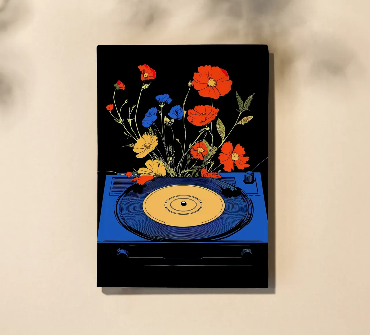 Vinyl Record with Flowers notebook by diedrich