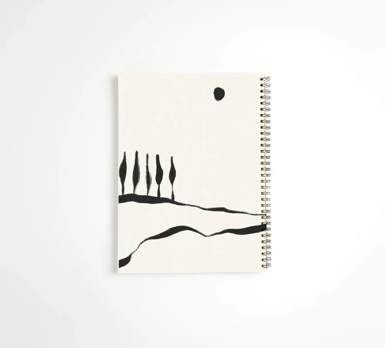 Minimal Line Landscape #1 spiral notebook by Alisa Galitsyna