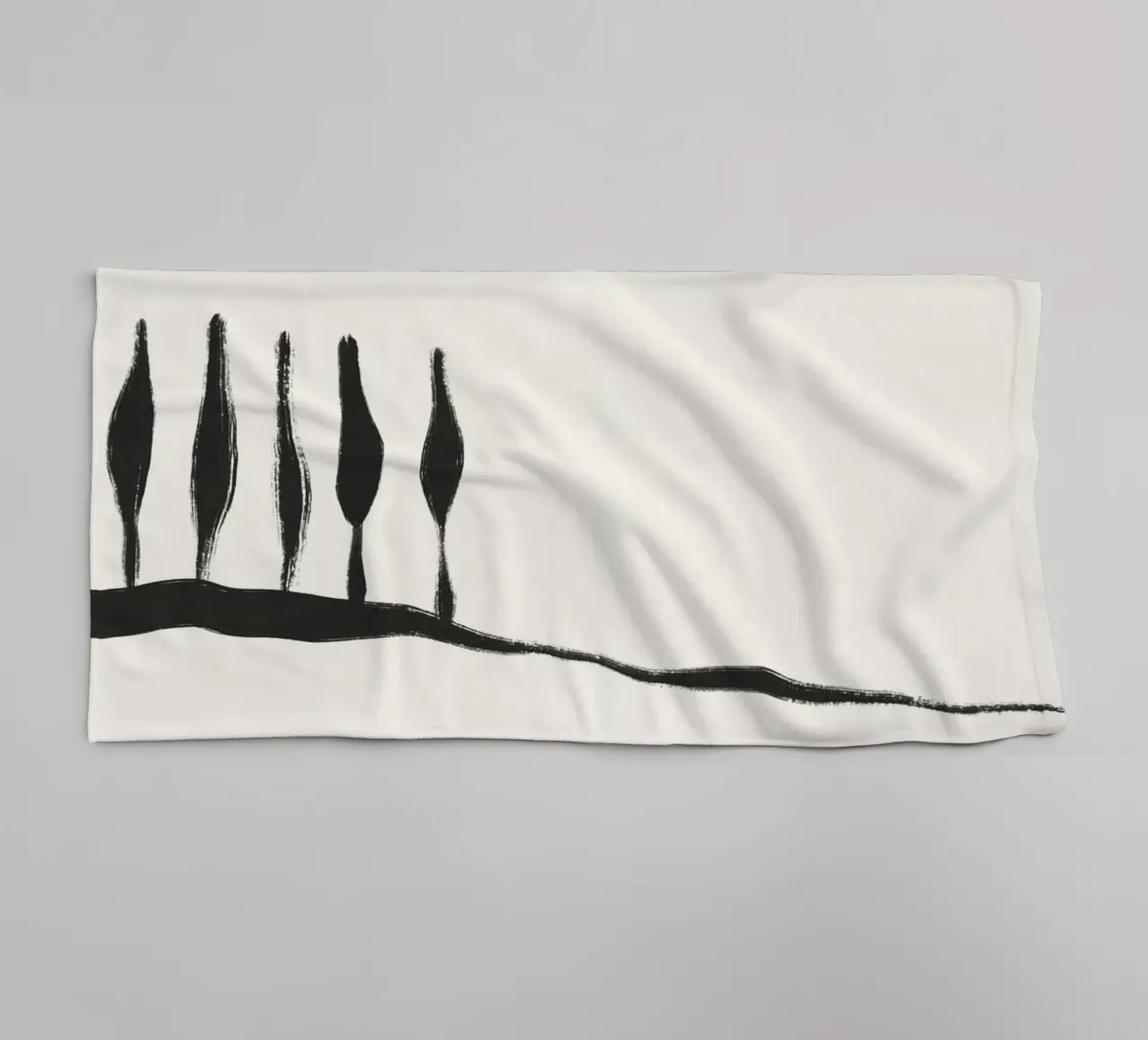Minimal Line Landscape #1 towel by Alisa Galitsyna