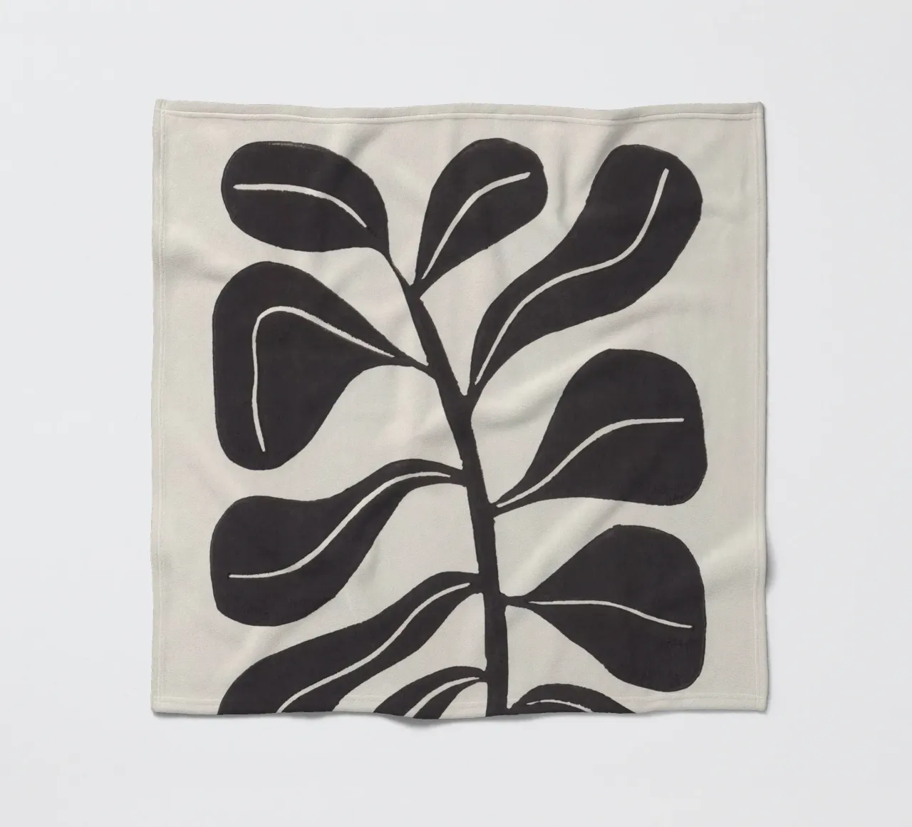 Pianta d'appartamento Linocut #4 coperta in pile da Alisa Galitsyna