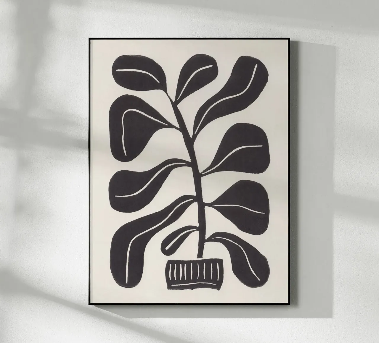 Pianta d'appartamento Linocut #4 plexiglass da Alisa Galitsyna