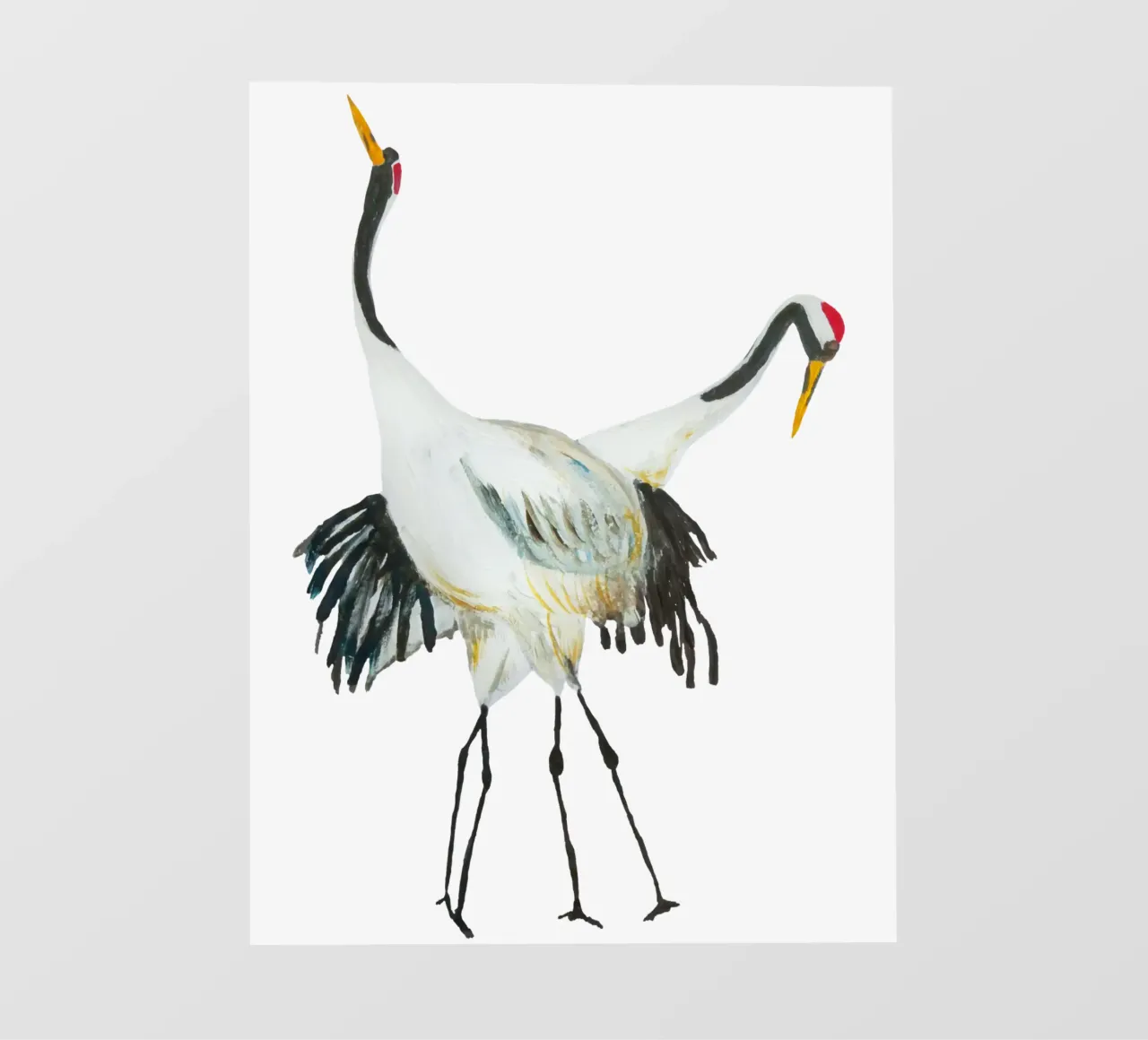 Japanese cranes pellicola backlit da Femke Zwaan