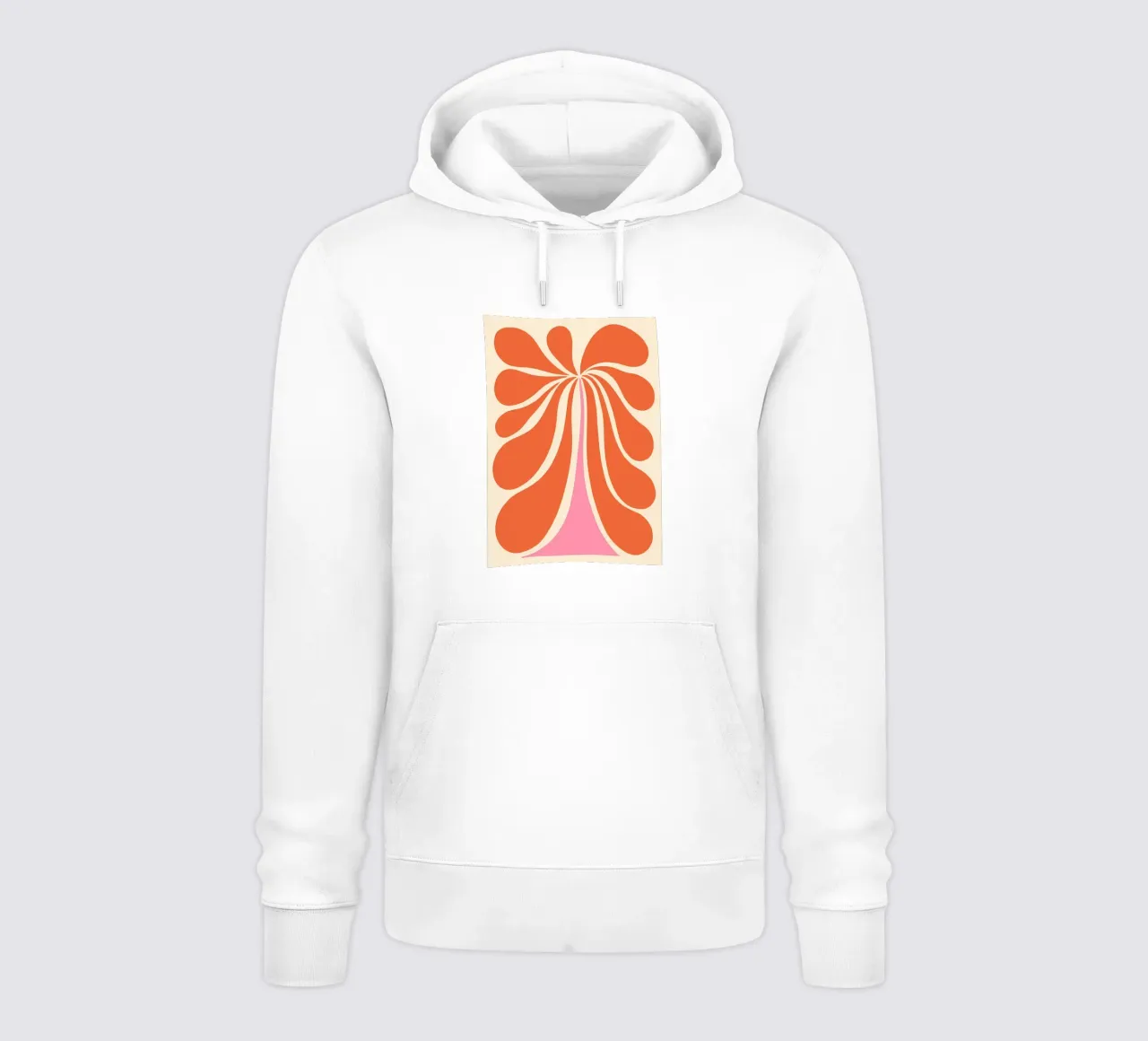 Impresión artística de flores abstractas sudadera con capucha de diedrich
