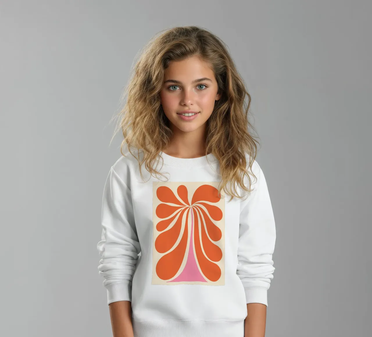 Abstract Flower Art Print kids sweatshirt by diedrich