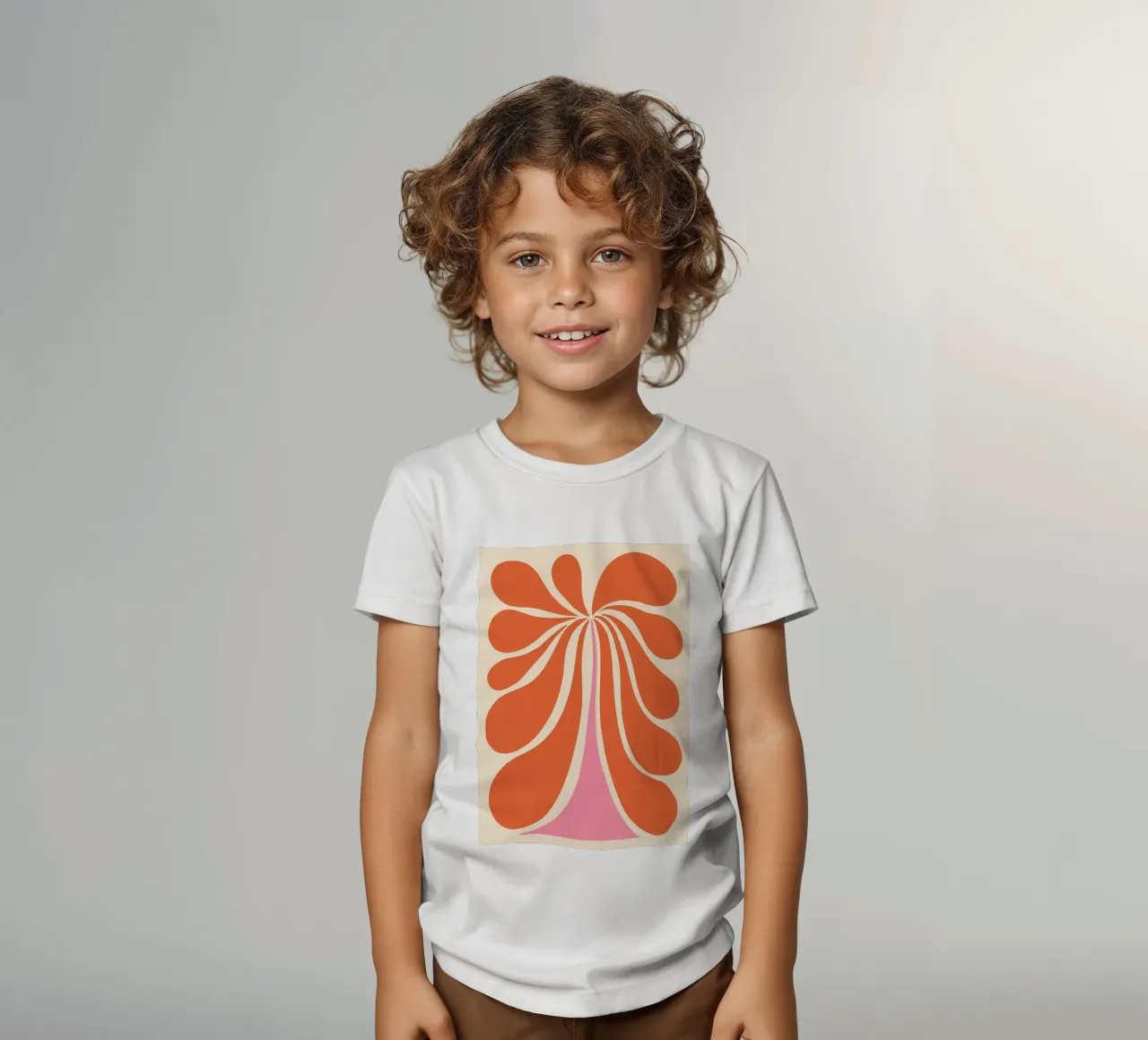 Abstracte bloemen kunstdruk kinder t-shirt van diedrich