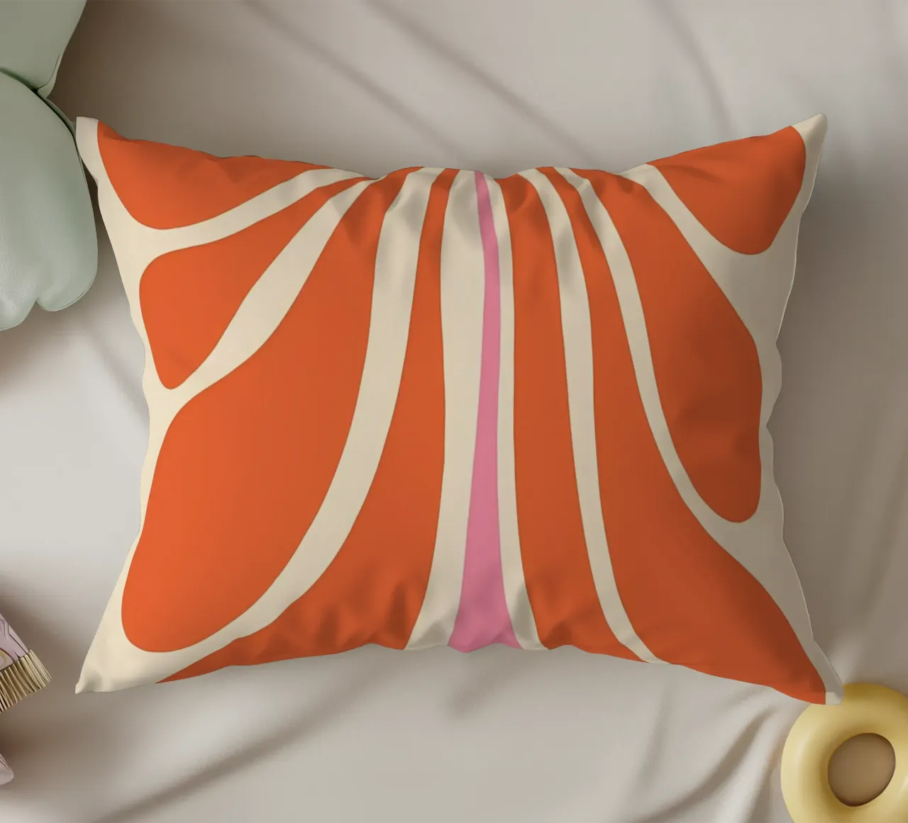 Abstract Flower Art Print decorative cushion by diedrich
