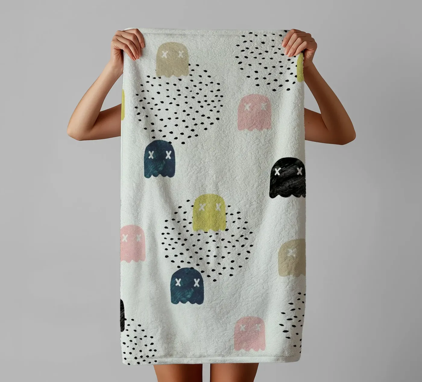 Dead Ghosts towel by Róbert Farkas