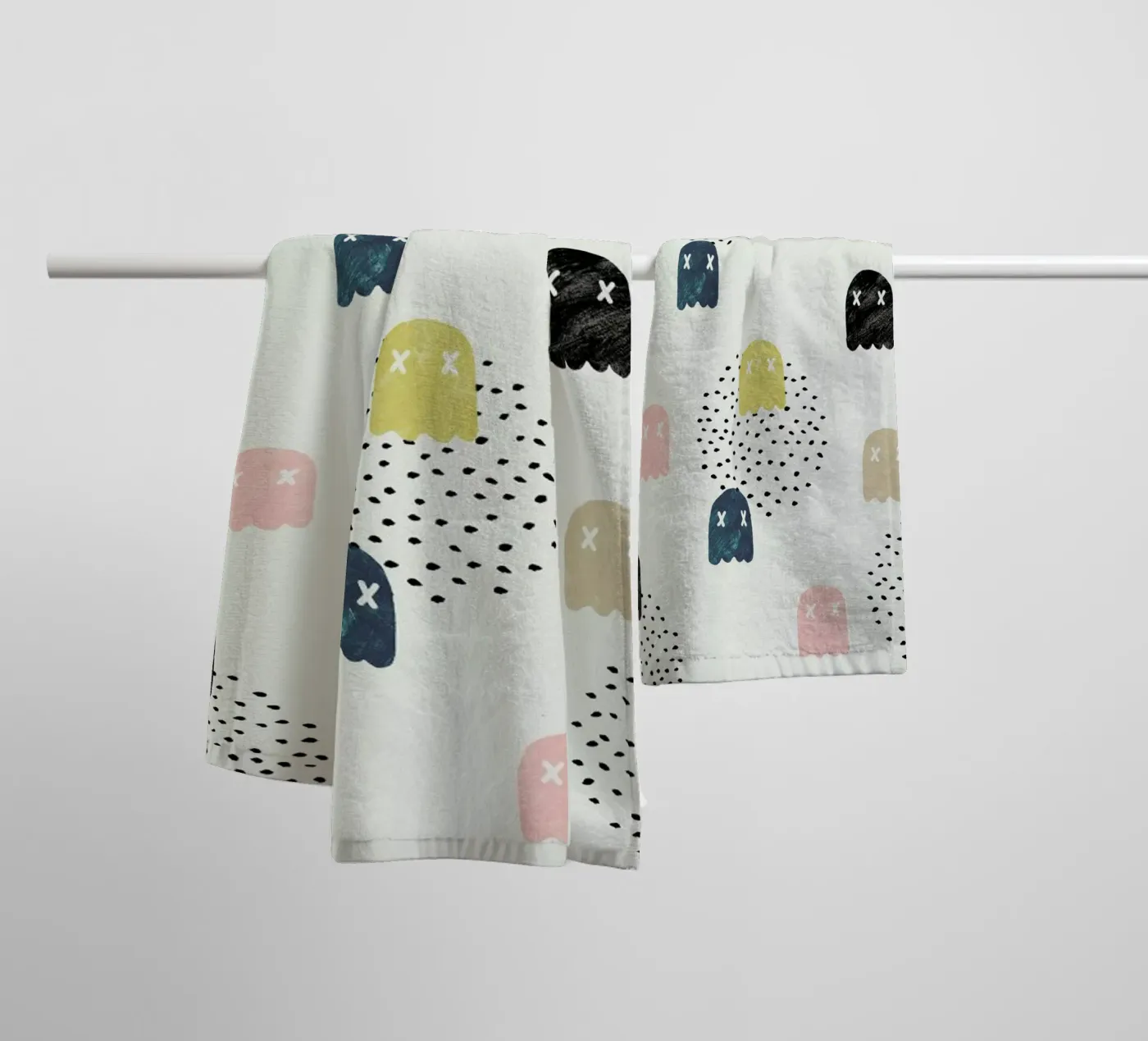 Dead Ghosts towel by Róbert Farkas