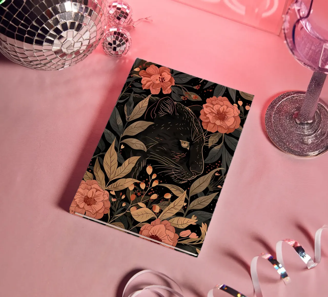 Black Panther in Bloom notebook by diedrich
