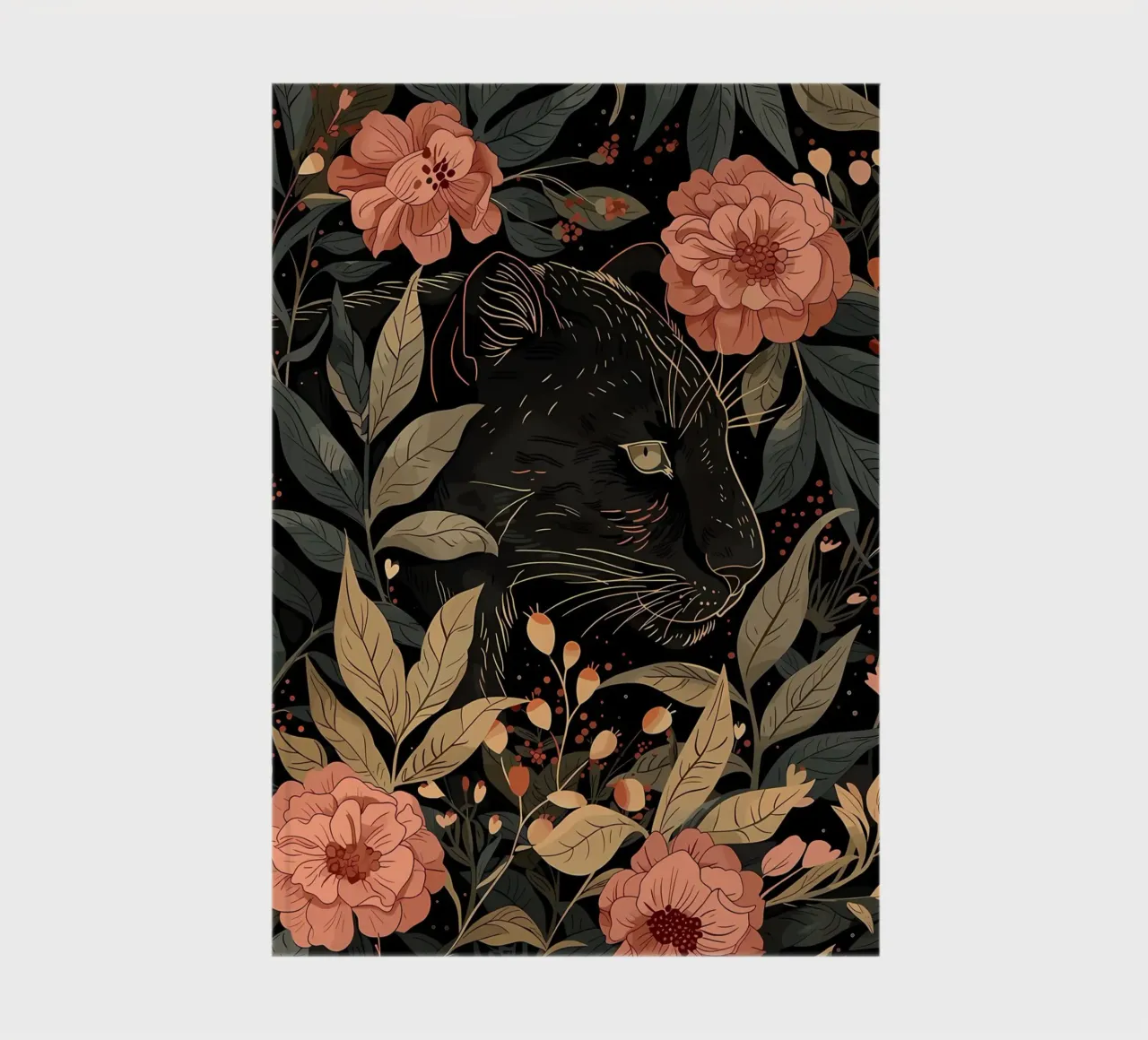 Black Panther in Bloom notebook by diedrich