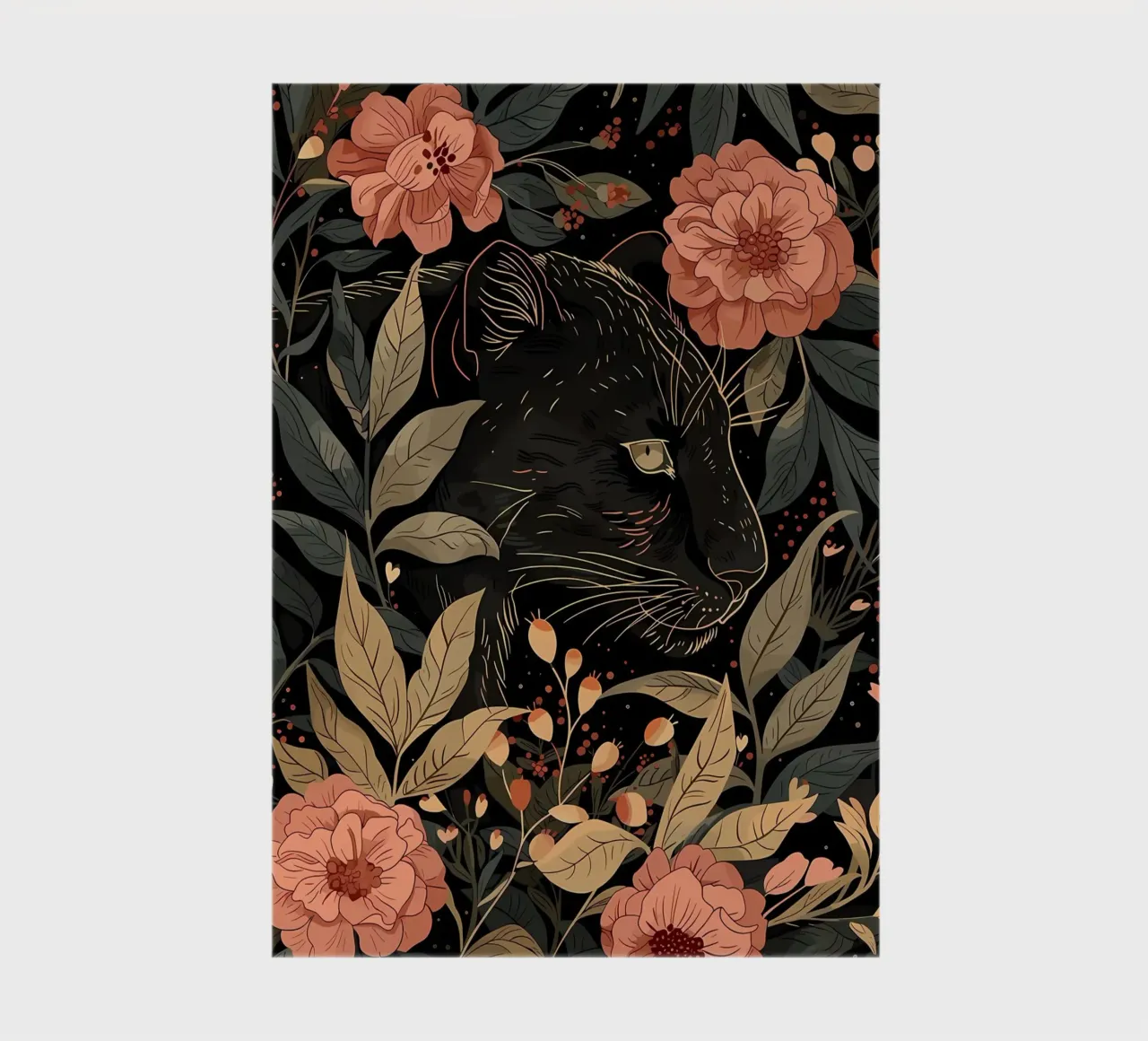 Black Panther in Bloom notebook by diedrich