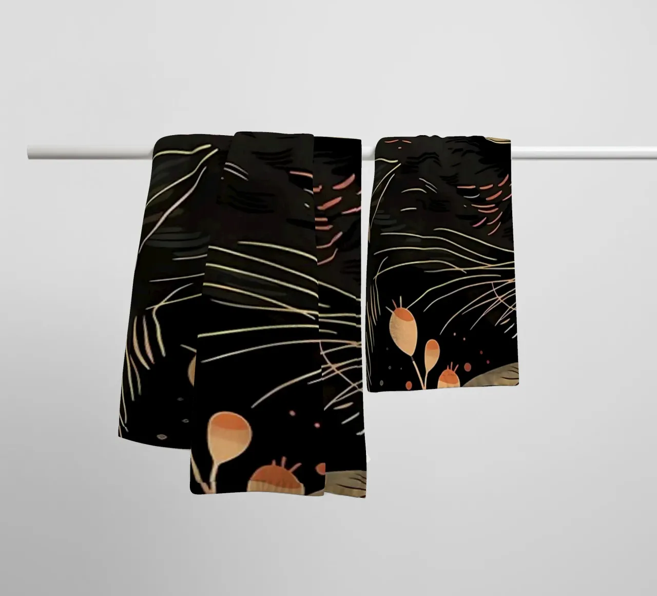 Pantera Nera in fiore asciugamano da bagno da diedrich