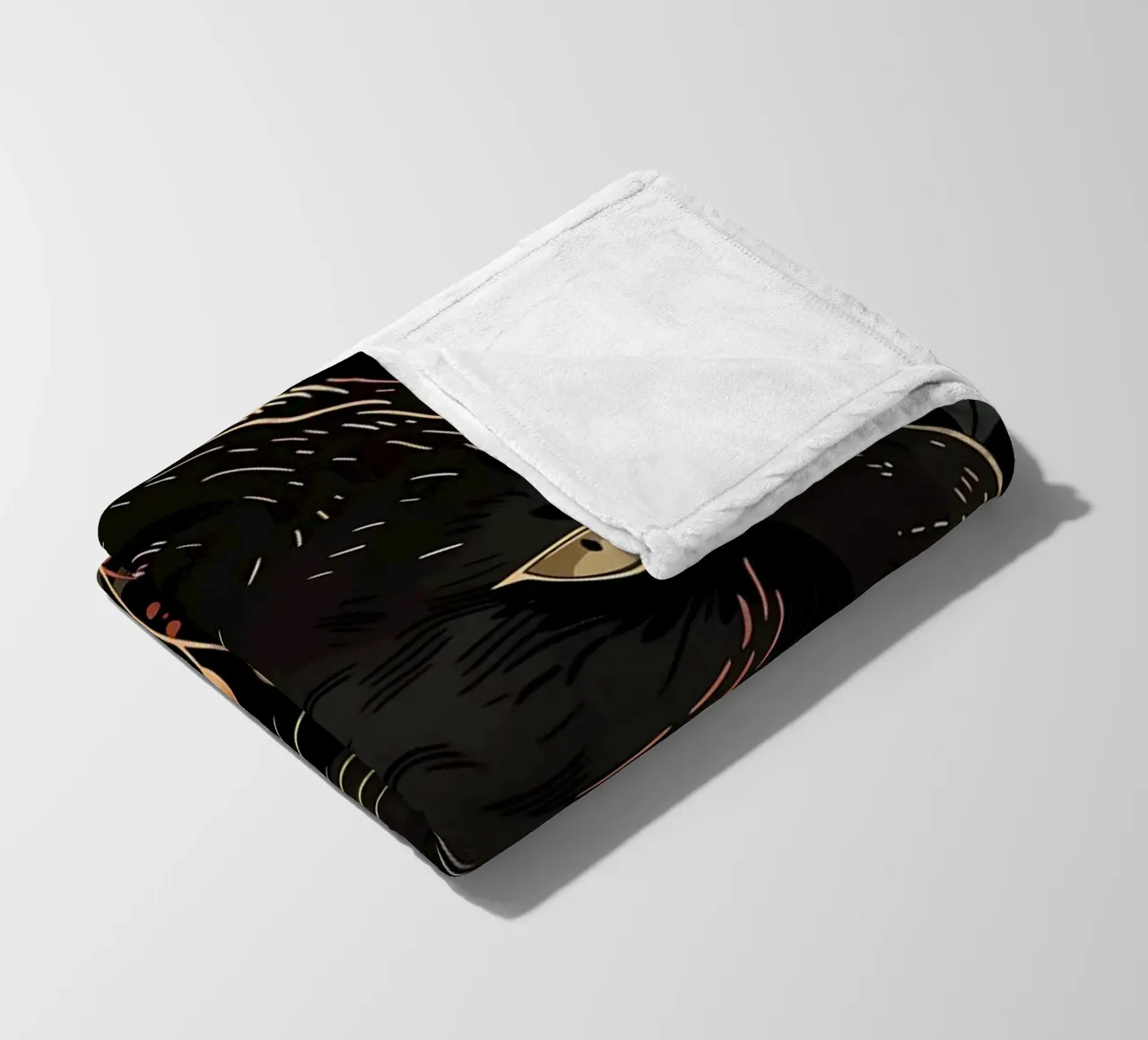 Pantera Nera in fiore coperta in pile da diedrich