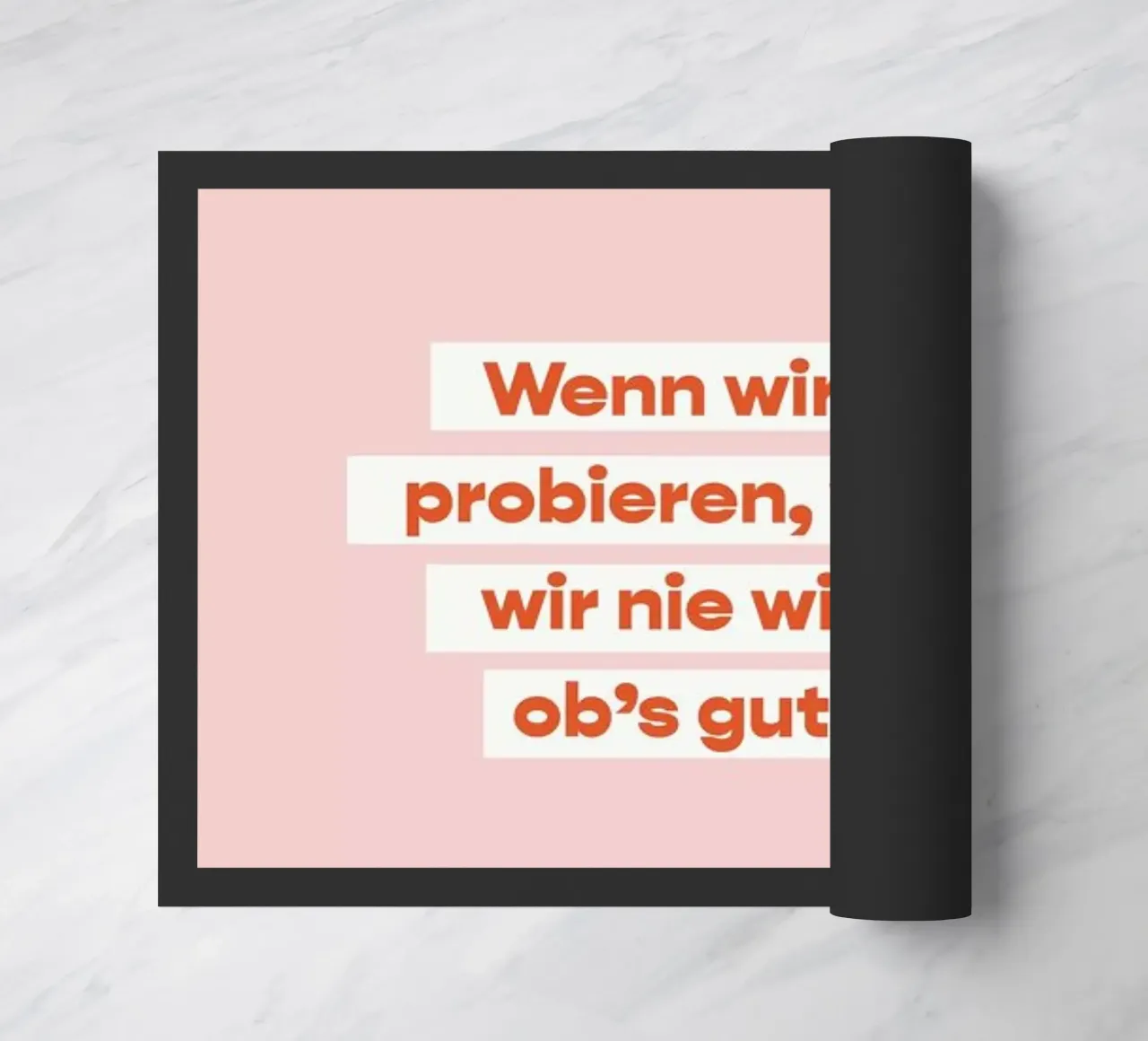 Ausprobieren doormat by vonkopfbisfuss x JUNIQE