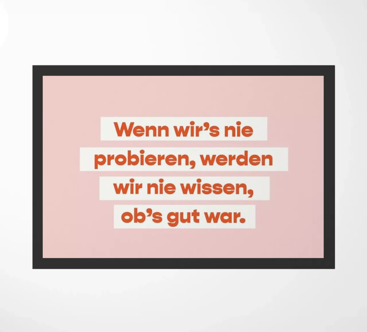 Ausprobieren doormat by vonkopfbisfuss x JUNIQE