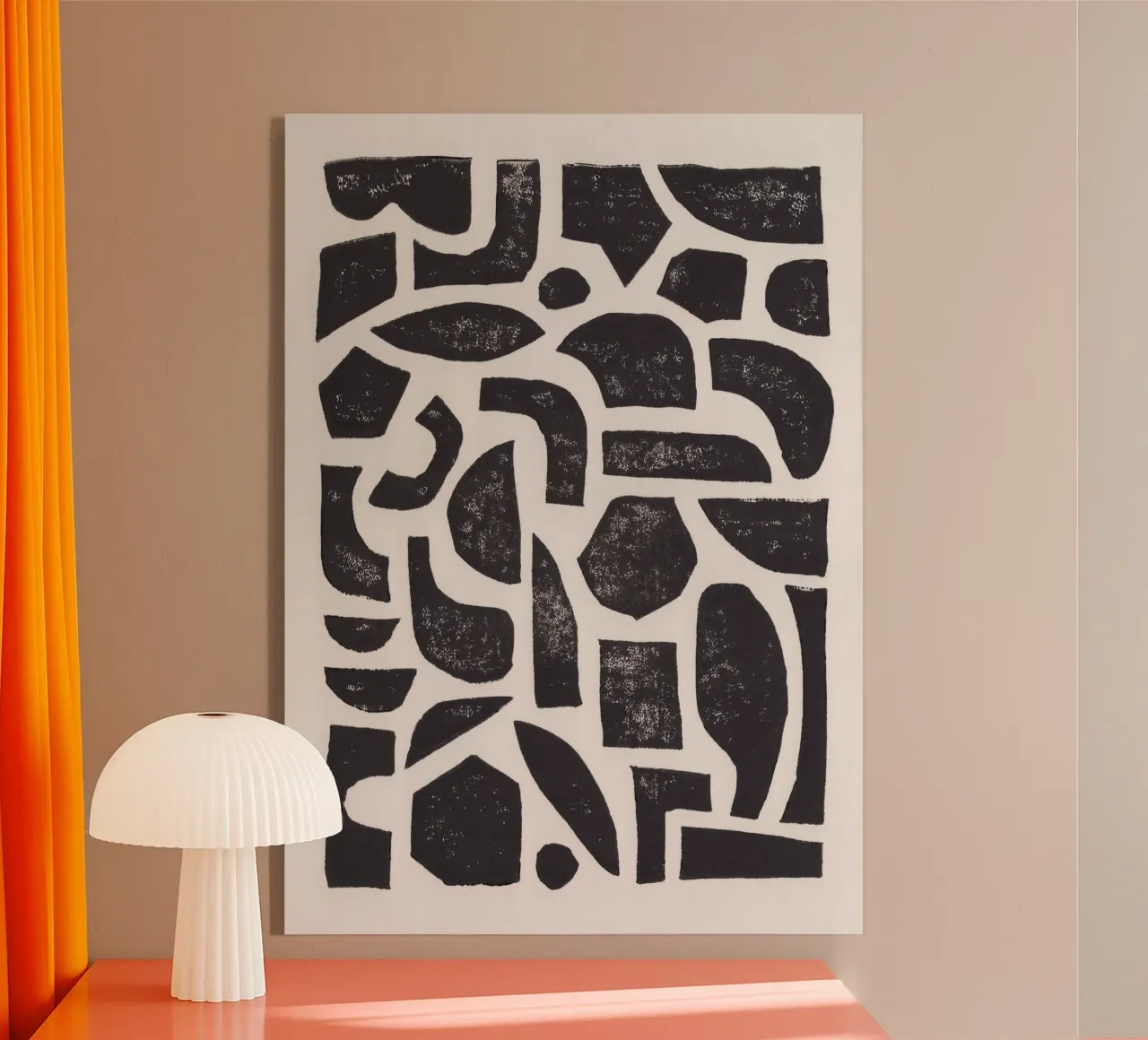 Linocut Abstract #3 acrylic glass by Alisa Galitsyna