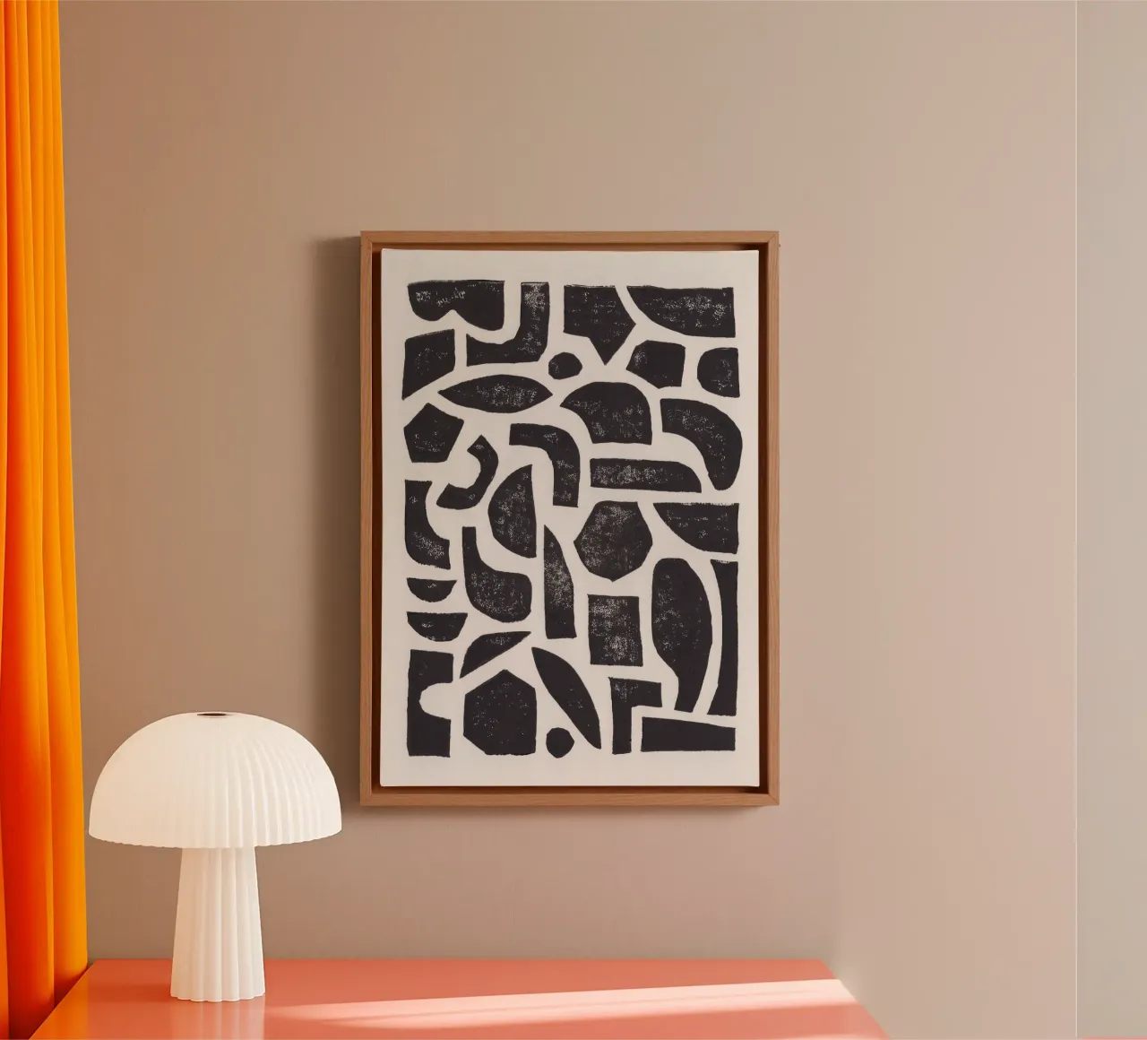 Linosnede Abstract #3 canvas van Alisa Galitsyna