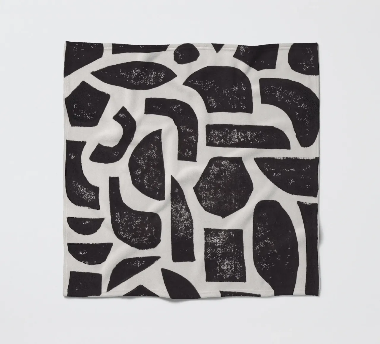 Linocut Abstract #3 fleece blanket by Alisa Galitsyna