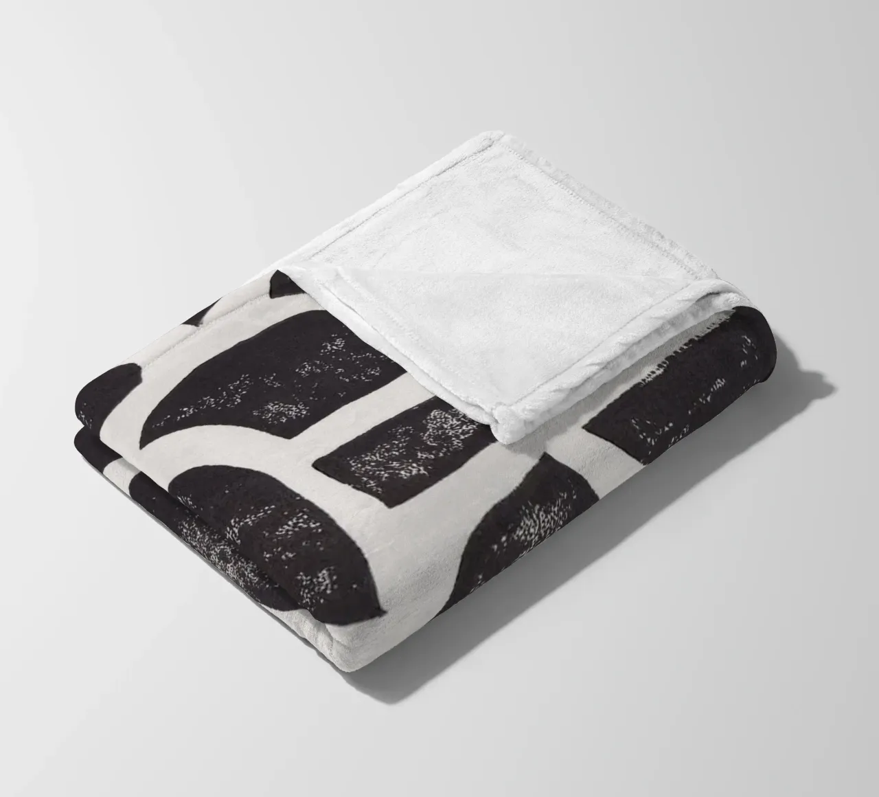 Linocut Abstract #3 fleece blanket by Alisa Galitsyna