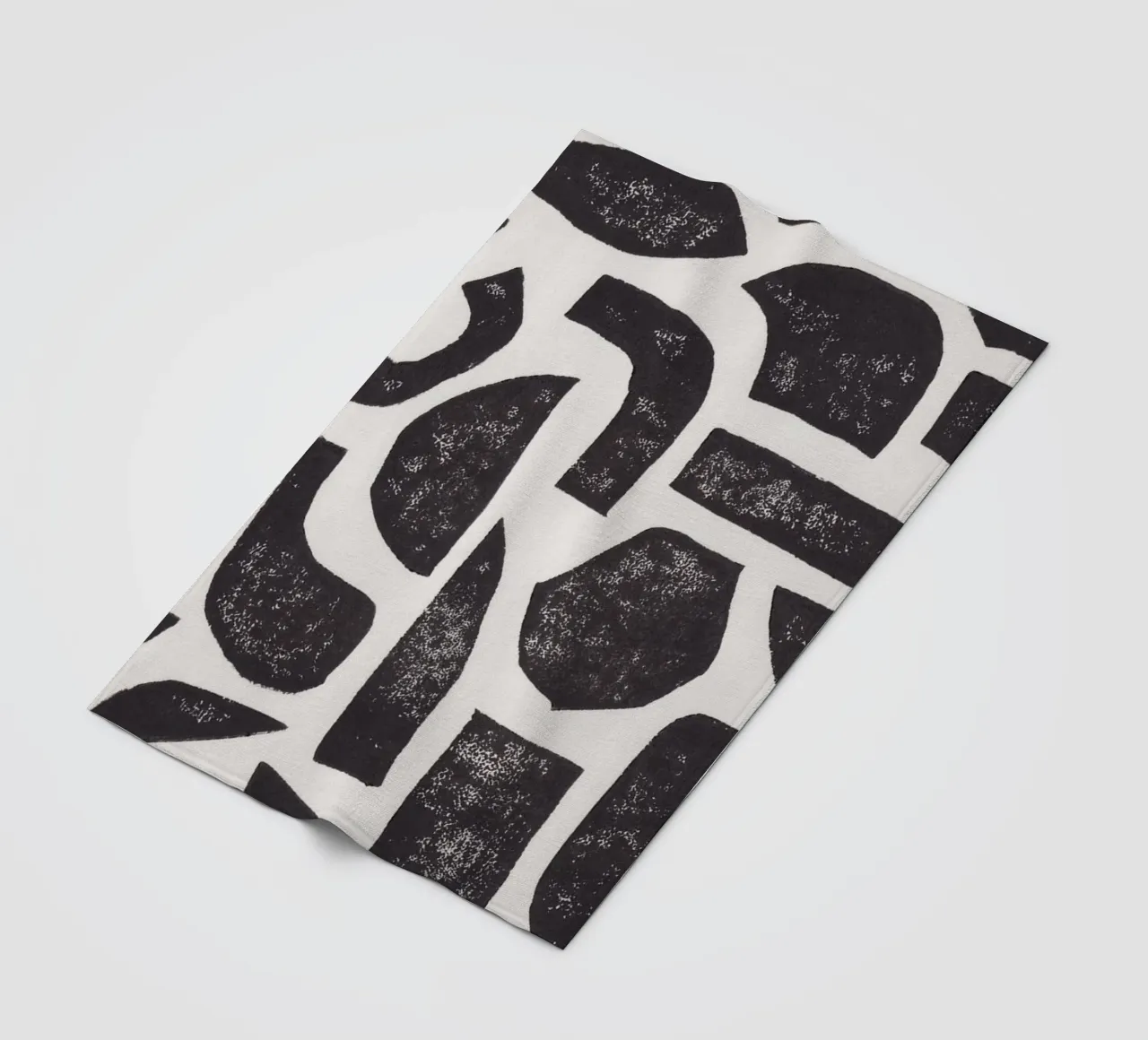 Linocut Abstract #3 fleece blanket by Alisa Galitsyna