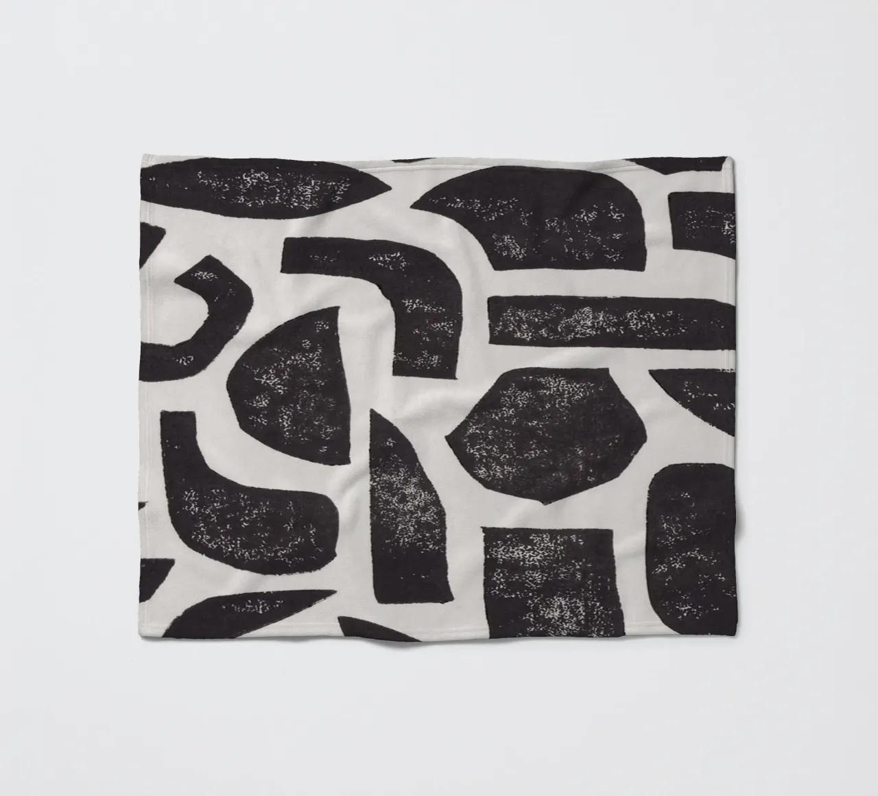 Linocut Abstract #3 fleece blanket by Alisa Galitsyna