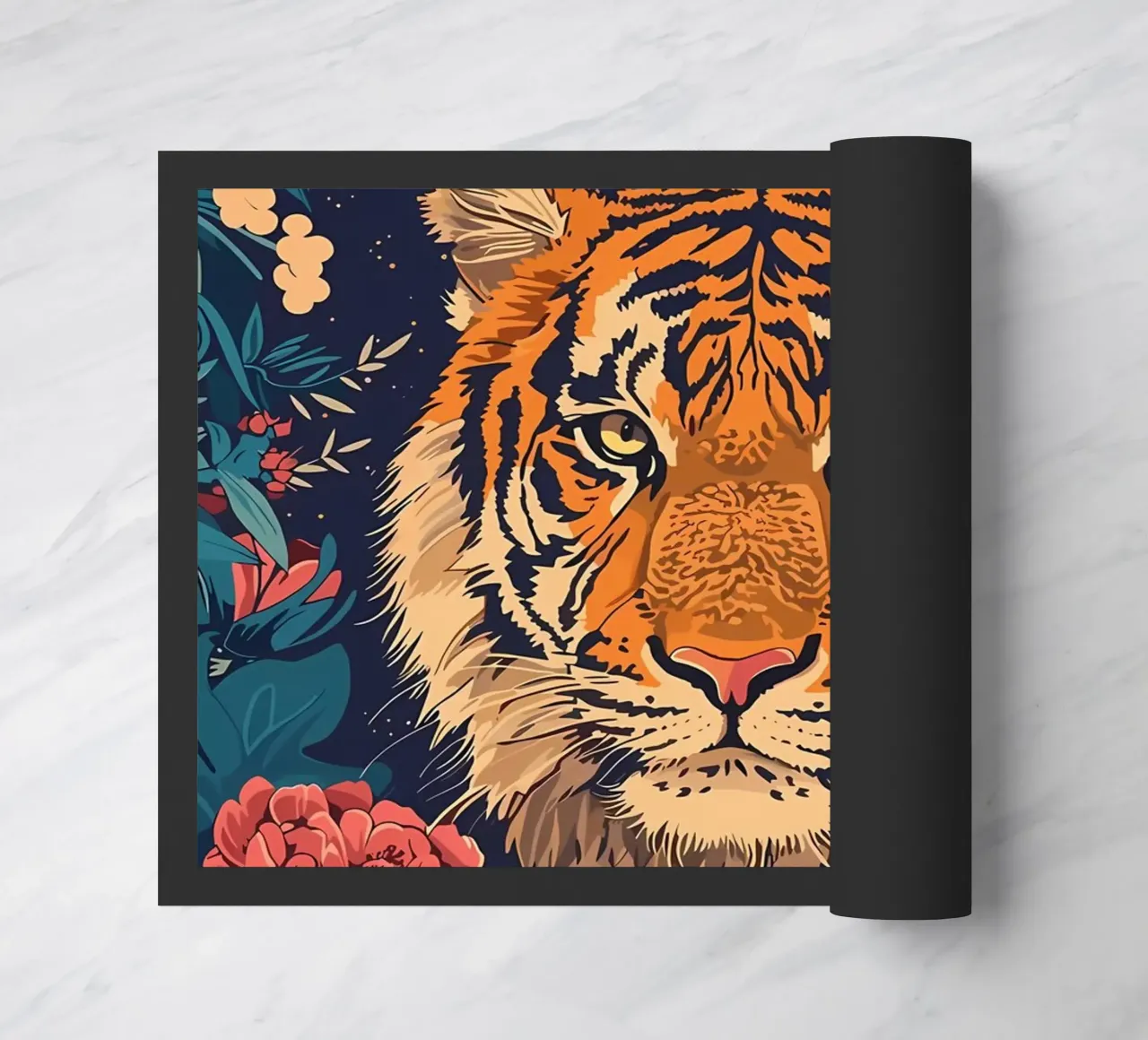 Tigre in fiore zerbino da diedrich