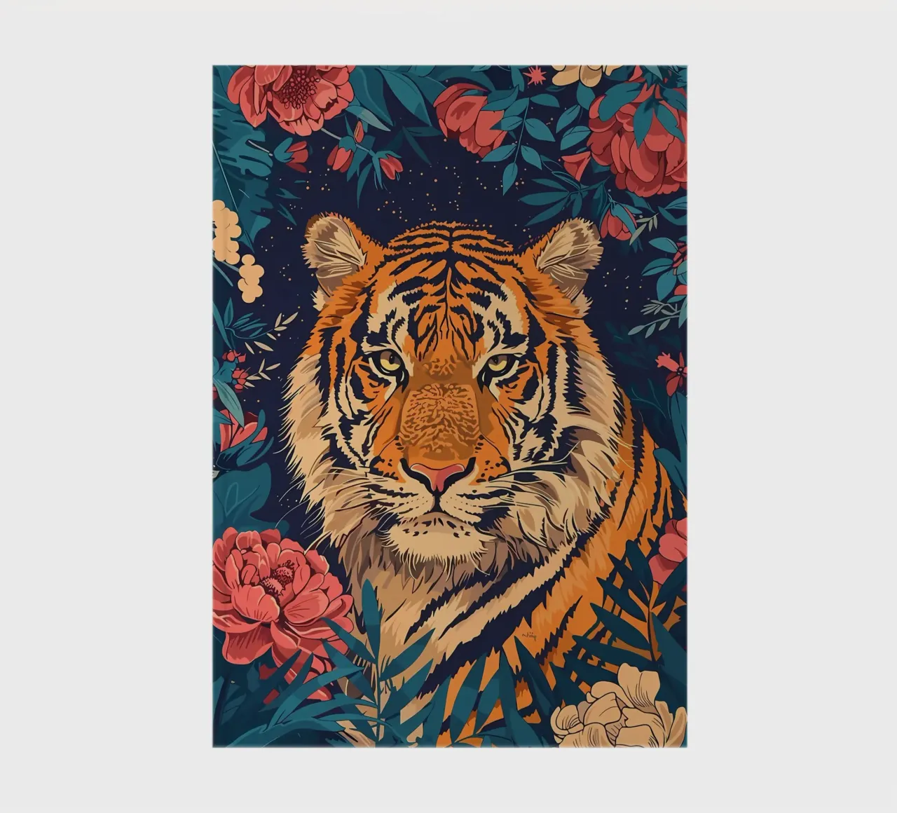Tiger in Bloom notebook by diedrich