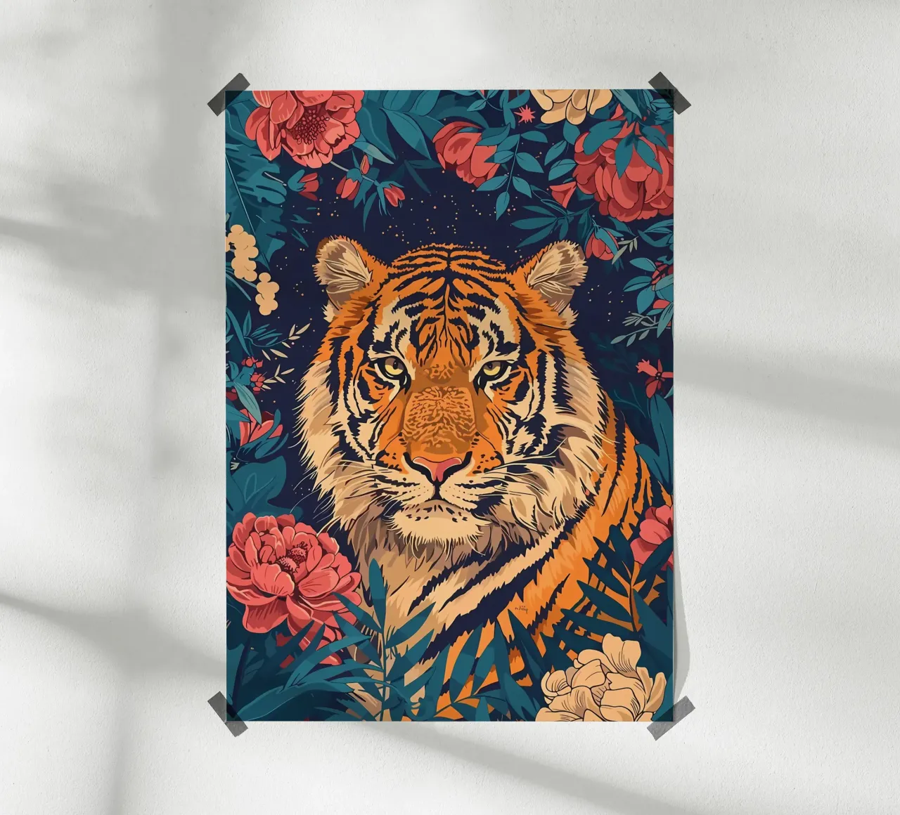 Tigre in fiore carta hahnemühle da diedrich