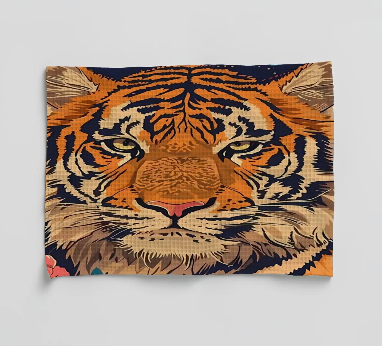 Tigre in fiore canovaccio da cucina da diedrich
