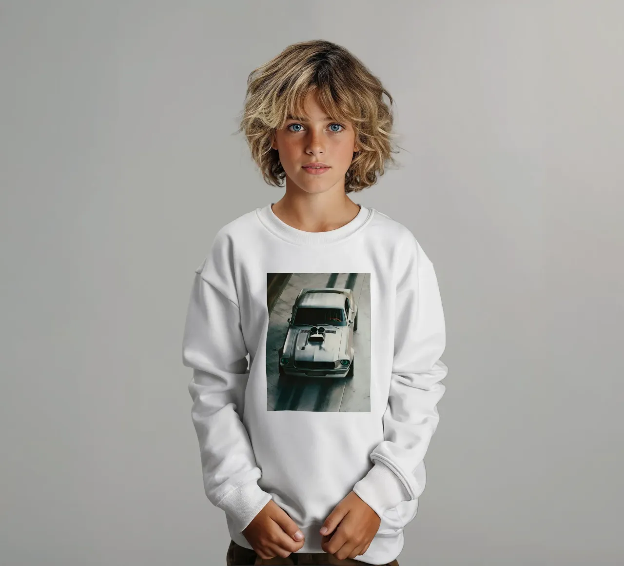 Auto da corsa grigia felpa bambino da CAR EDITION