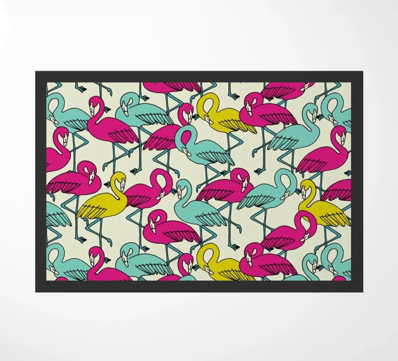 Wrapping Paper Flamingos Fußmatte von a Love Supreme