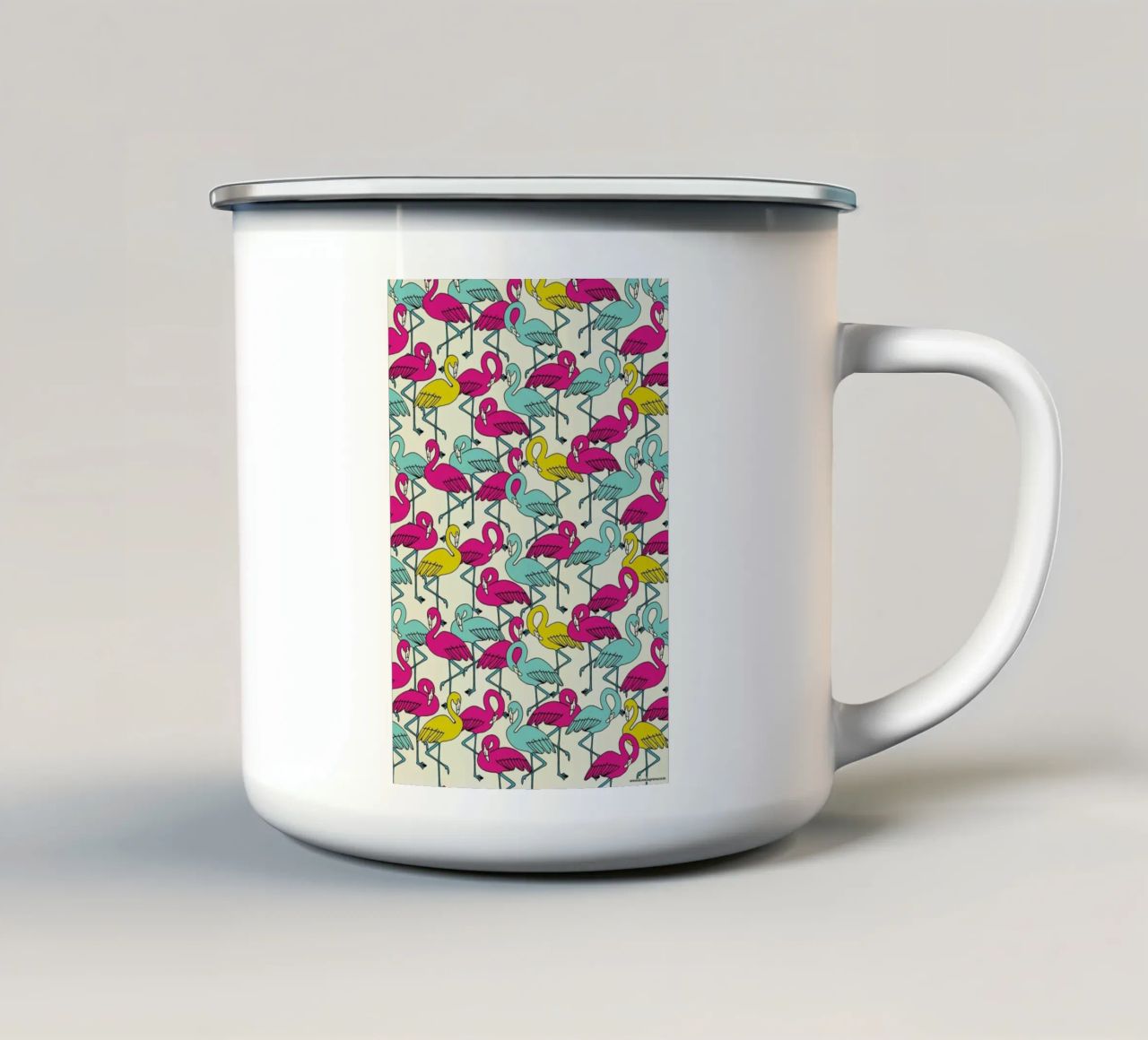 Wrapping Paper Flamingos tazza in smalto da a Love Supreme