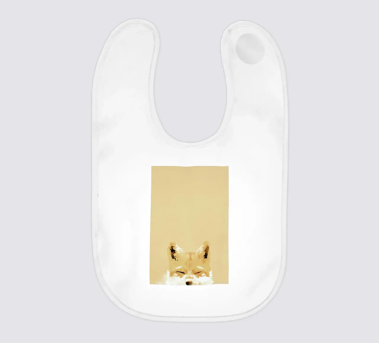 Smiling Fox baby bib by Róbert Farkas