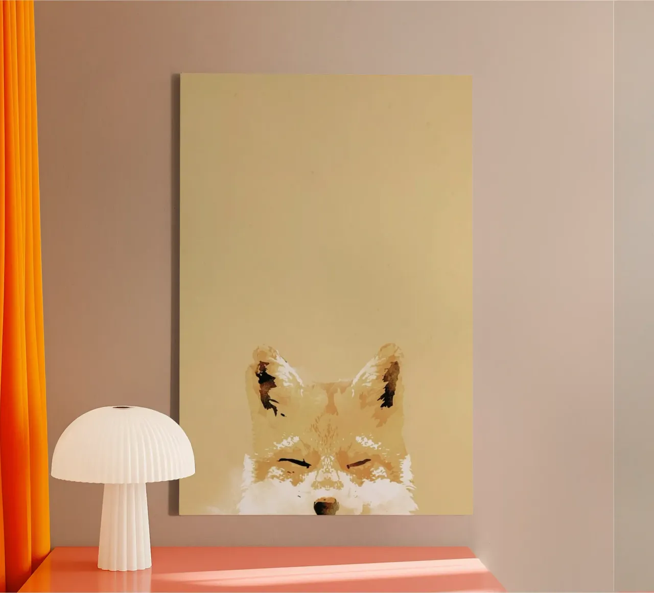 Smiling Fox tela con Cornice a cassetta da Róbert Farkas